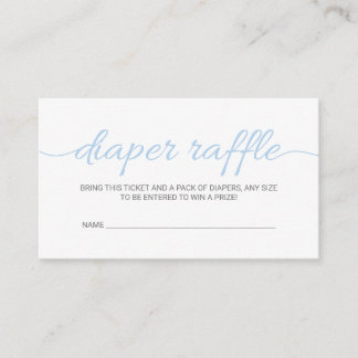 Baby Blue Script Baby shower Raffle Ticket Invoege