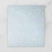 Baby Blue Silver Sparkle Snow Weddenschap Kerstmis (Buitenkant ongevouwen)