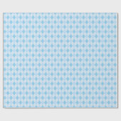 Baby Blue Small Argyle Baby shower Cadeaupapier (Vlak)