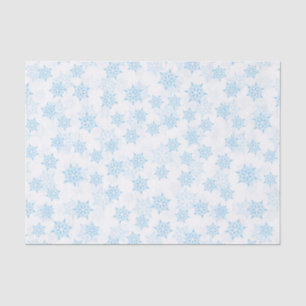 Baby Blue Snowflakes White kerst Tissuepapier