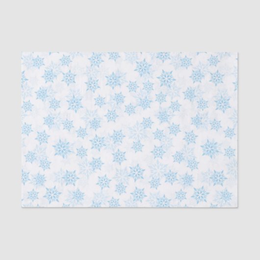 Baby Blue Snowflakes White kerst Tissuepapier (Voorkant)
