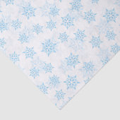 Baby Blue Snowflakes White kerst Tissuepapier (Detail)