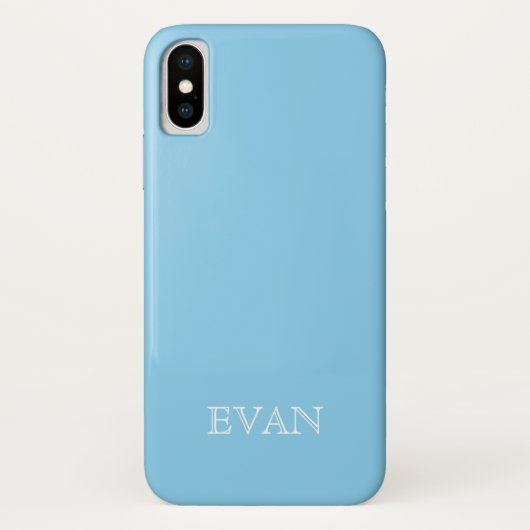 BABY BLUE Solid Arrière - plan iPhone X Coque (Dos)
