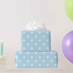 Baby Blue Stippen Cadeaupapier