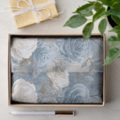 Baby Blue Stripe & Lace Tissuepapier (Geschenk)