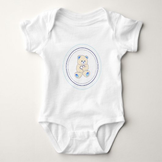 Baby Blue Teddy Romper (Voorkant)