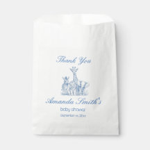 Baby Blue Toile Safari Baby Shower Favor Zak