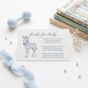 Baby Blue Toile Safari Babyboeken voor Baby  Advieskaart