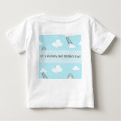 Baby Blue Train Choo Choo Engineer Kinder T-shirt (Achterkant)