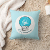 Baby Blue Train Choo Choo Ingénieur Lance Oreiller (Couverture)