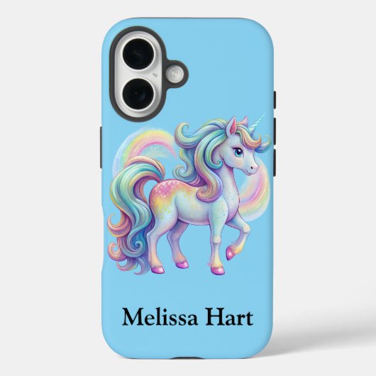 Baby Blue Unicorn iPhone / coque ipad (Verso)