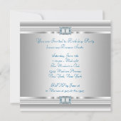 Baby Blue verjaardagsfeestje Kaart (Achterkant)