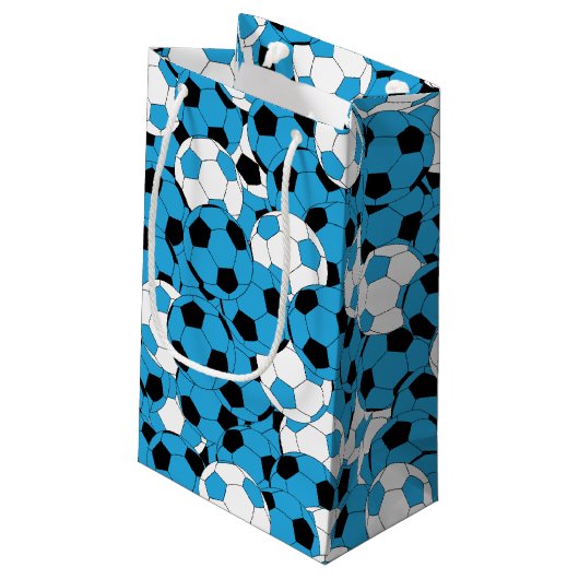 Baby Blue Voetbal Collage Klein Cadeauzakje (Achterkant Gekanteld)