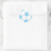 Baby Blue Voetbal Ronde Sticker (Tas)
