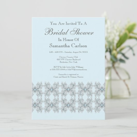 Baby Blue Vrijgezellenfeest Kaart (Staand voorkant)