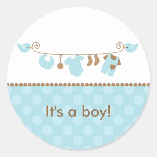 Baby Blue Wasserijlijn Stickers (Voorkant)