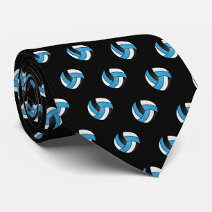 Baby Blue, White en Black Volleyball Stropdas
