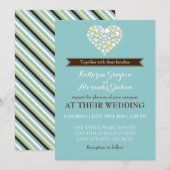 Baby Blue White Small Hearts Weddenschap Kaart (Voorkant / Achterkant)