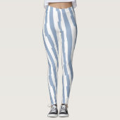 Baby Blue & White Stripe Leggings (Devant)