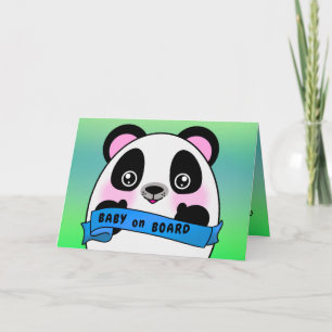 Baby Board Felicitaties Geboortewens Happy Panda Kaart