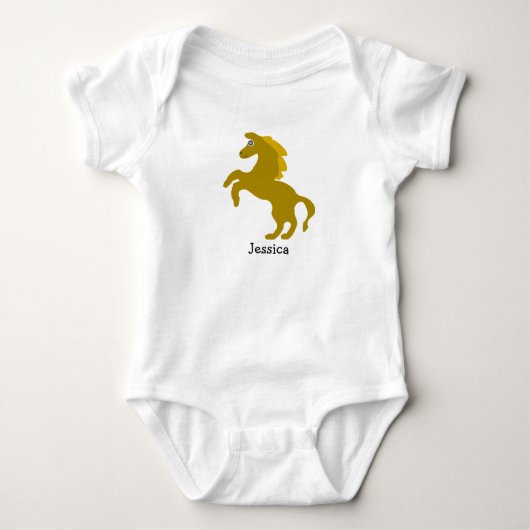 Baby Body Pak met Paard Ontwerp Romper (Voorkant)