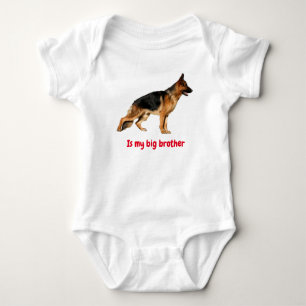 Baby body suit avec German Shepherd "big brother"