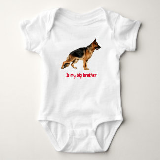 Baby body suit avec German Shepherd "big brother"