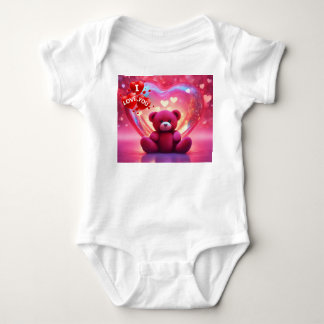 Baby bodypakjes in rode beer hart romper