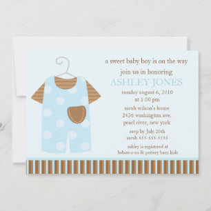 Baby Bodysuit Apparel Baby shower Kaart