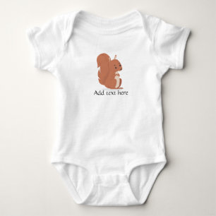Baby bodysuit, Cute Squirrel, aangepaste tekst toe Romper