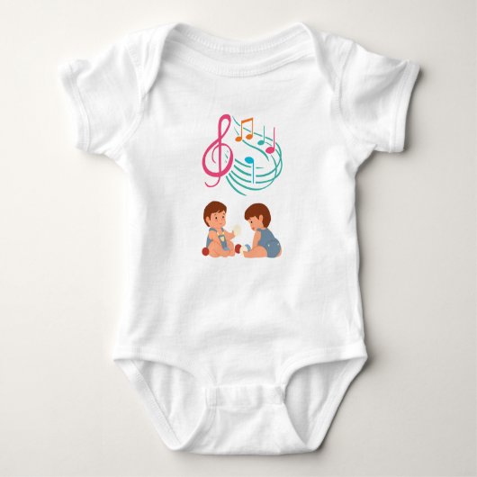 Baby Bodysuit Harmonieuze Speeltijd. (Voorkant)