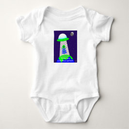 Baby bodysuit met alien en maan van Jo Afbeeldinge