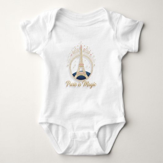 Baby Bodysuit - Paris Elegant Eiffel Tower (Voorkant)
