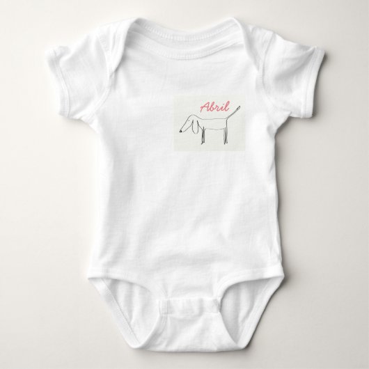 Baby bodysuit with little dog design (Voorkant)