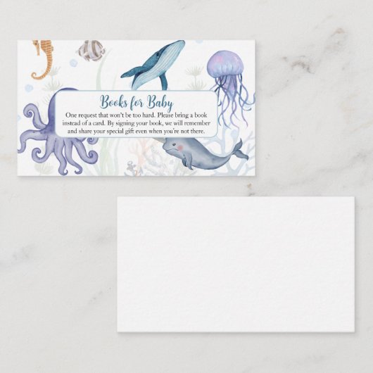 Baby Boek onder het Zee Informatiekaartje (Voorkant / Achterkant)