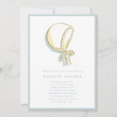 Baby Bonnet Baby Shower Invitation (Devant)