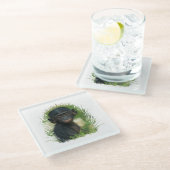 Baby Bonobo Ape Glazen Onderzetter (Schuin)