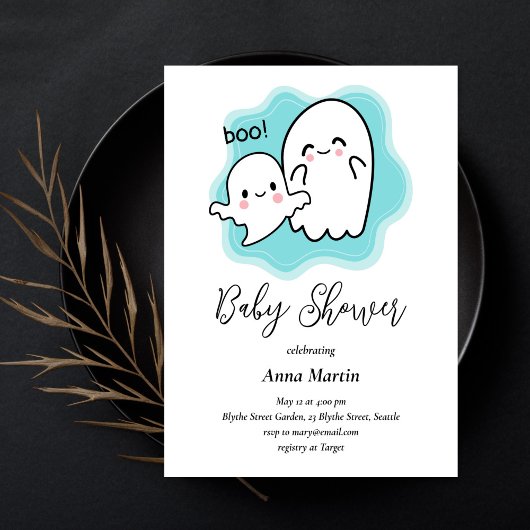 Baby Boo Ghost Shower Invitation