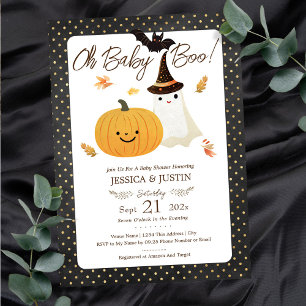 Baby Boo Herfst Halloween Baby shower Kaart