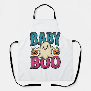 Baby Boo Vintage Halloween Geest Shirt Ontwerp_1 Schort