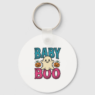 Baby Boo Vintage Halloween Geest Shirt Ontwerp_1 Sleutelhanger
