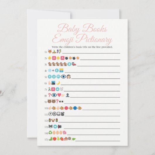 Baby Books Emoji Pictionary Game Pink (Voorkant)