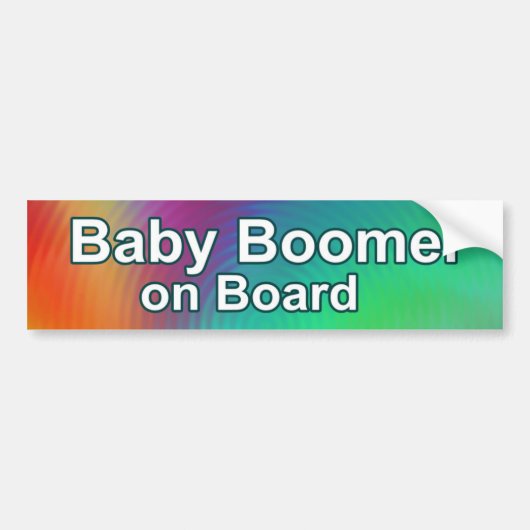 Baby Boomer aan boord van de Bumpersticker (Voorkant)