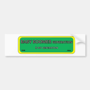 Baby BOOMER-generatie van Bumper/vensterbank Bumpersticker