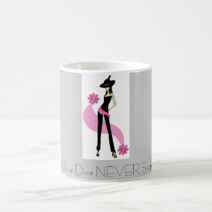 Baby Boomer Gifts - Een True Diva NEVER Slurps Mok