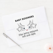Baby Boomer heupen Vierkante Sticker (Envelop)