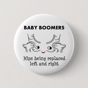 Baby Boomer Hips Ronde Button 5,7 Cm
