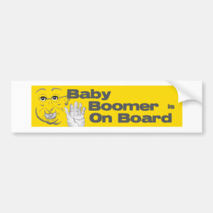 Baby Boomer is aan boord van de Bumpersticker