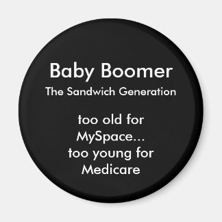 Baby Boomer magneet - rond