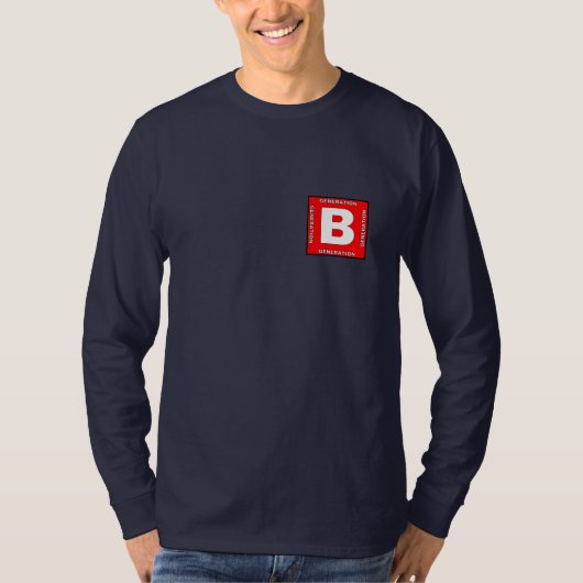 Baby Boomer Mannen Lange T-shirt (Voorkant)